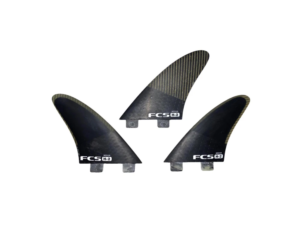 FCS H-2 Glass Flex Tri Fin Set Black (M)