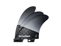 Shapers Fins Pivot Medium Tri-Fin Set Black/Grey