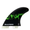 Shapers Fins Small CoreLite Tri-Fin Set Black/Green